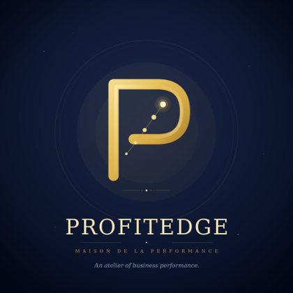 The ProfitEdge sculpted monogram
